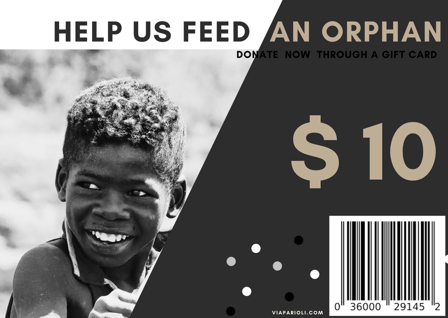 VIA PARIOLI  PARIOLI GIFTS - BUY A GIFT CARD AND FEED A CHILD IN MADAGASCAR.