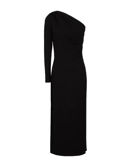 PARIOLI DRESSES  - PARIOLI DRESSES -  One Shoulder Sleeve Maxi  Dress - Black