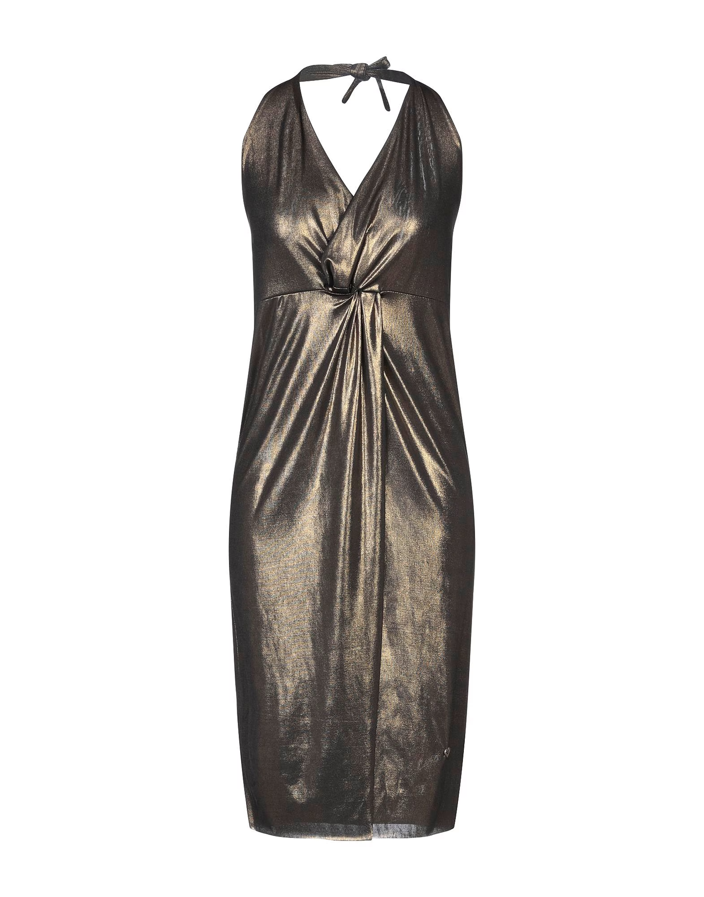 PARIOLI DRESSES - Parioli Short Dress - Dark Gold
