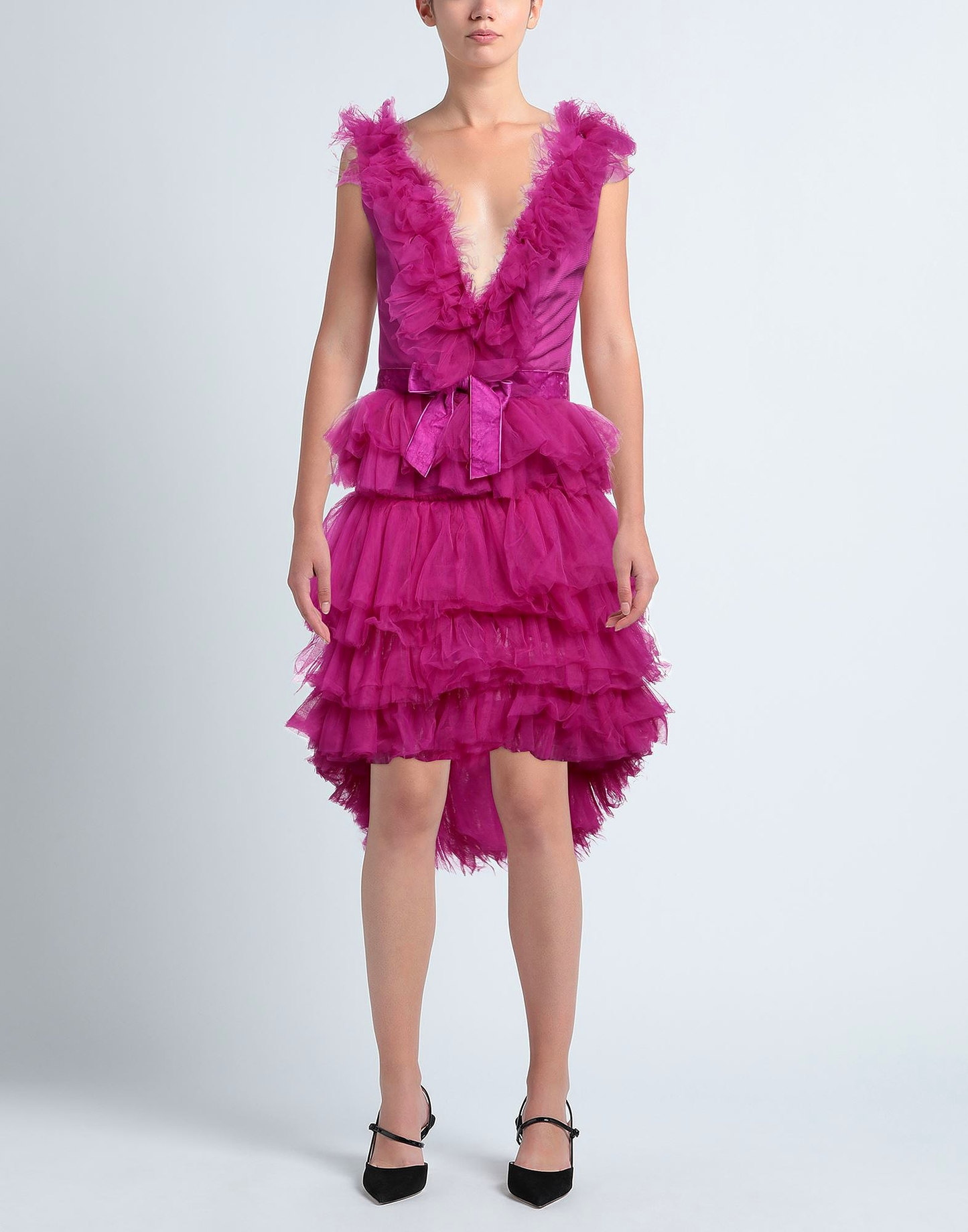 PARIOLI DRESSES - Parioli Short Dress - Fuchsia