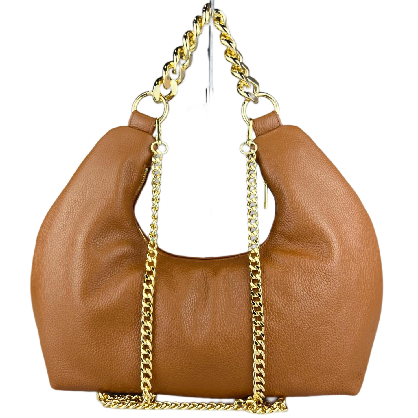 Parioli Large Soft  Shoulder bags With Chain Handle- Genuine Leather