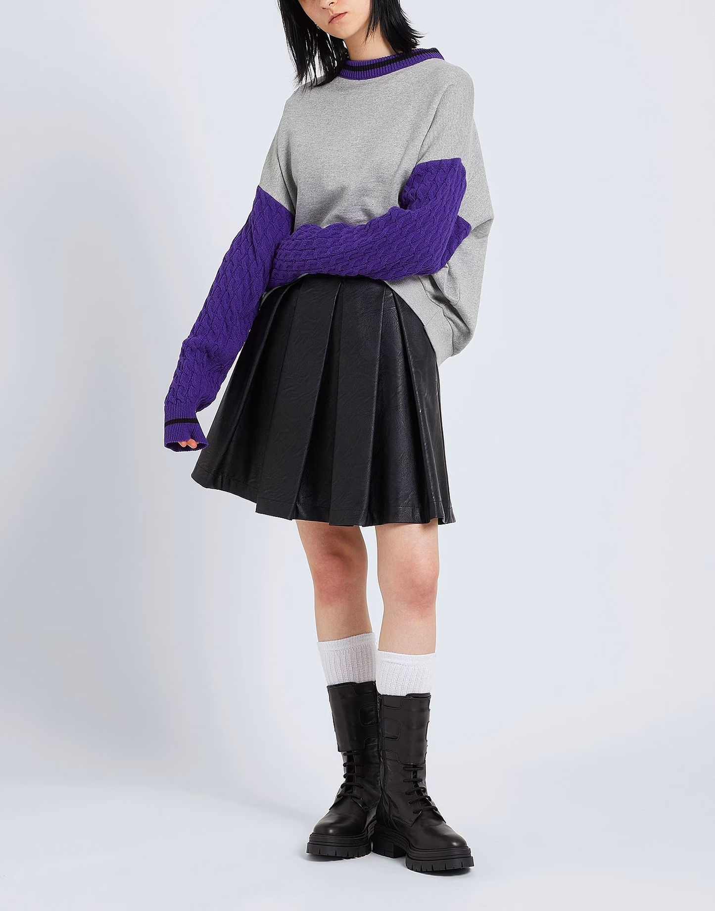 Parioli Elegance High-Waist Pleated Mini Skirt