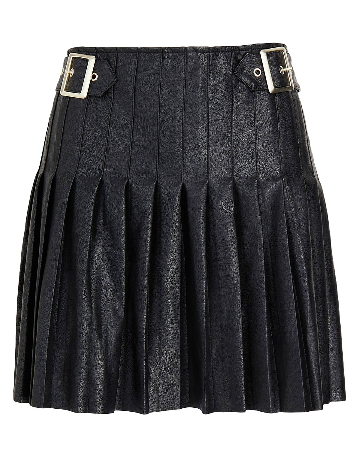 Parioli Pleated Mini Skirt with Buckles