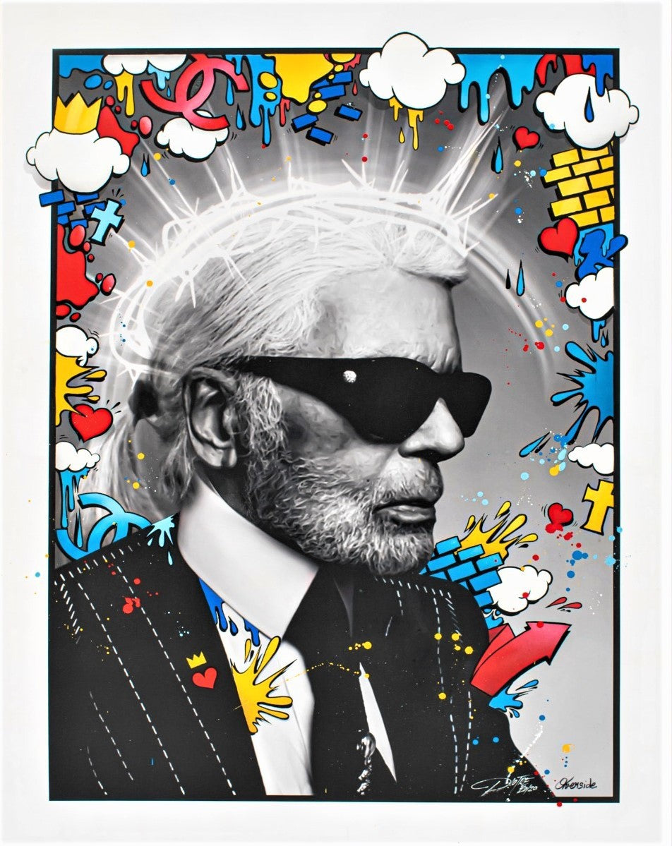 Karl Lagerfeld unpublished painting by PIOTRE, 2020